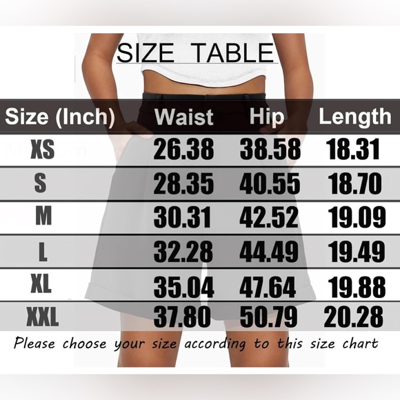 Women Casual Bemuda Shorts High WAIS Wide Leg Cargo Shorts with Side Pockets - Picture 5 of 5